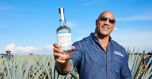 Dwayne Johnson promoting Teremana Tequila as an example of branded content