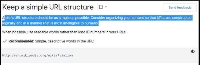 Diagram illustrating best practices for URL structure in SEO