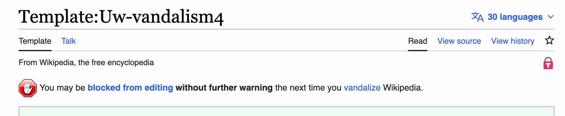 Vandalism final warning