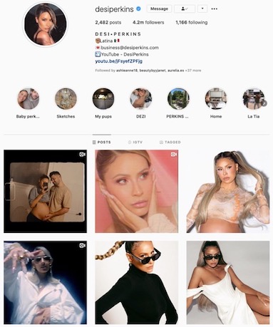 YouTube influencer Desi Perkins, known for makeup tutorials and lifestyle content.