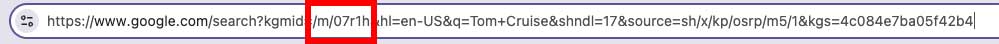Find the KGMID in the URL.