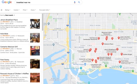 google search results