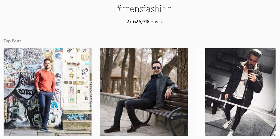 Instagram search results showing influencer profiles for a beauty-related keyword