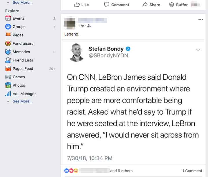 Illustration of how social media algorithms serve different content to users based on inferred political bias