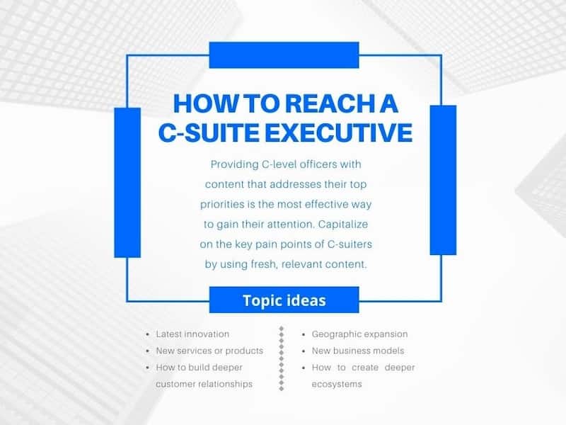 content ideas for c-suiters